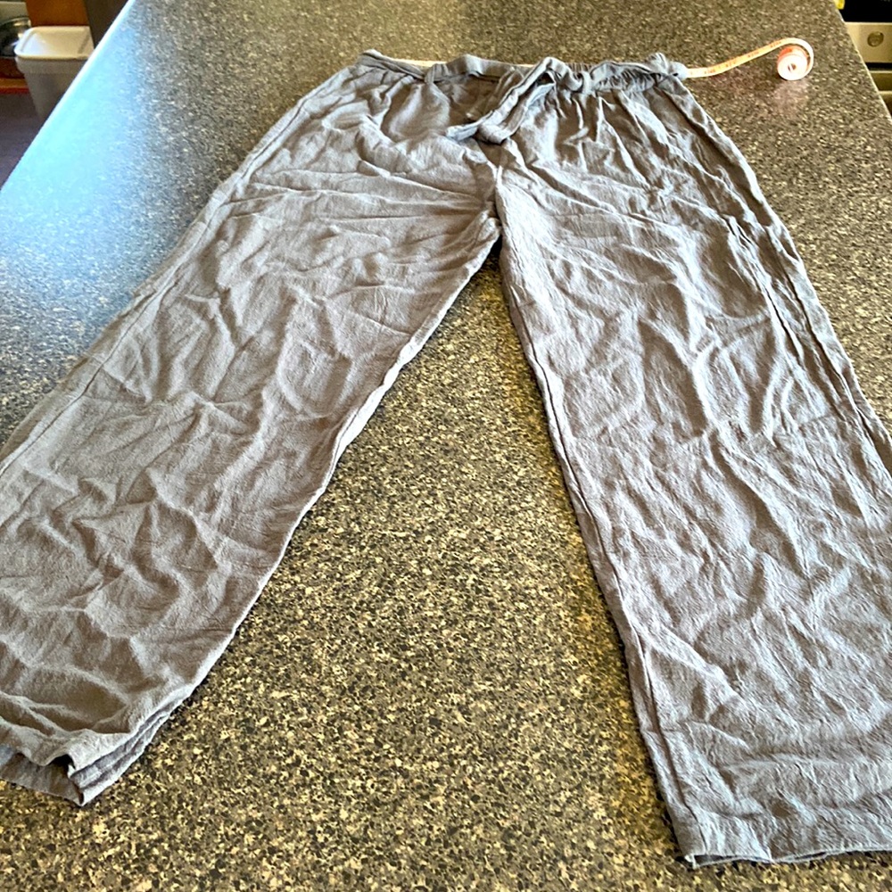 Linen drawstring pants